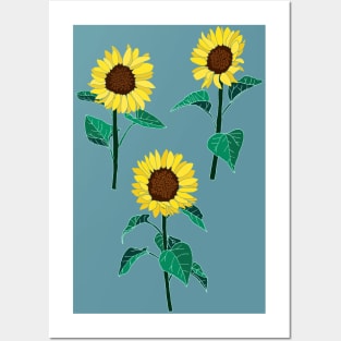 Sunny Sunflowers Posters and Art